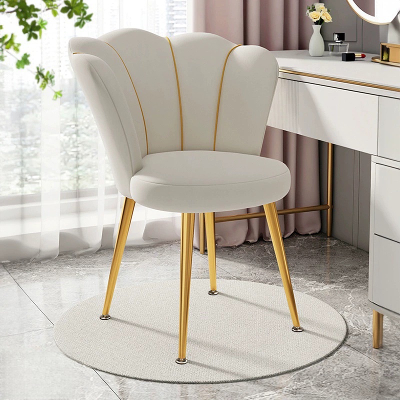 Beauty Makeup Chair - Cadeira de Maquiagem Nórdica com Encosto