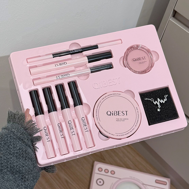 Beauty Makeup Kit Box - Qibest conjunto de maquiagem para câmera