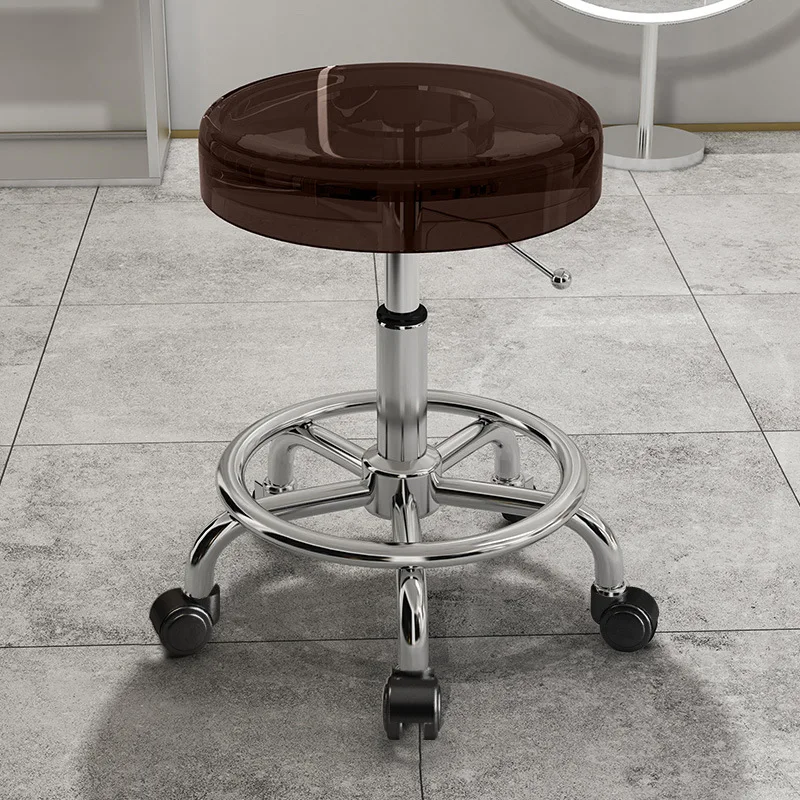 Beauty Makeup Chair - Cadeira giratória de aço inoxidável para