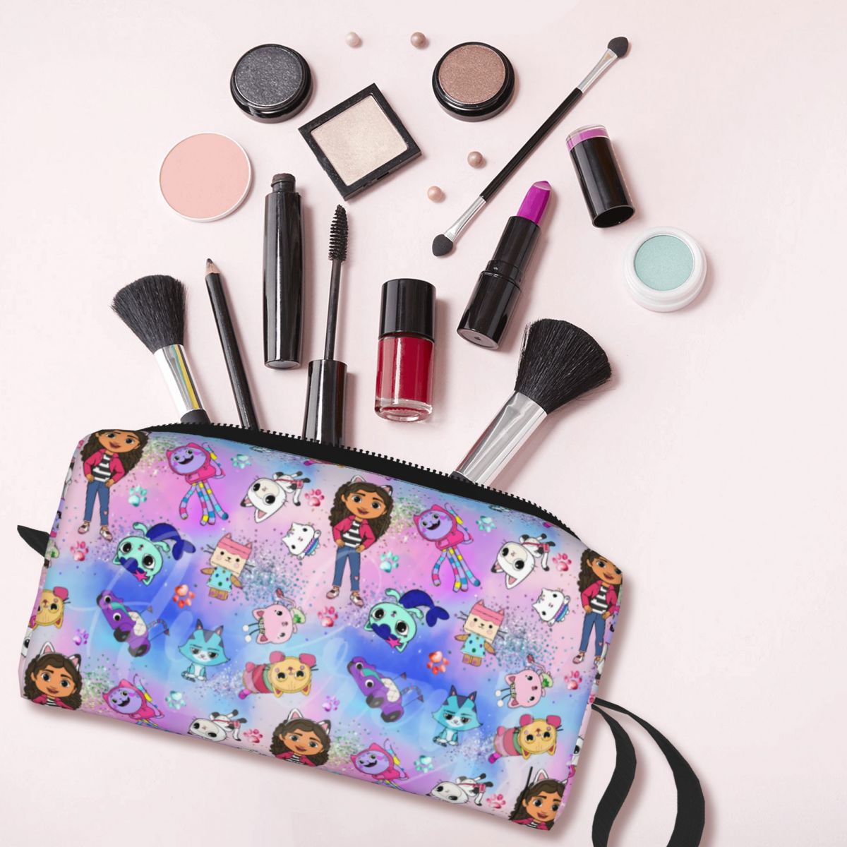 Gabbys-Dollhouse Pattern Toile - Beauty Makeup Kit Box avaliação e preço
