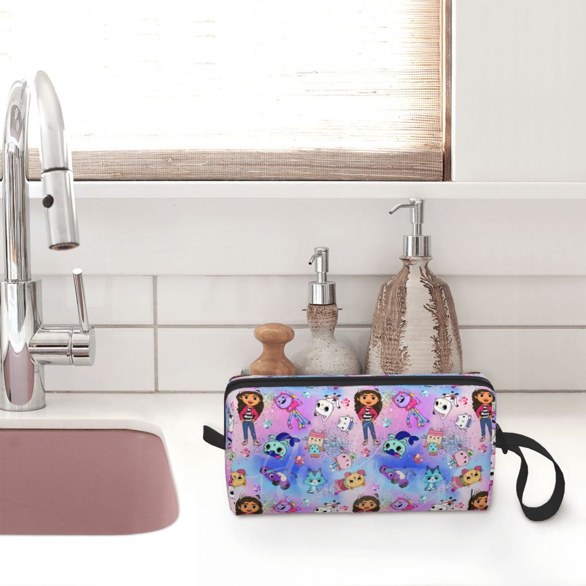 Gabbys-Dollhouse Pattern Toile - Beauty Makeup Kit Box avaliação e preço