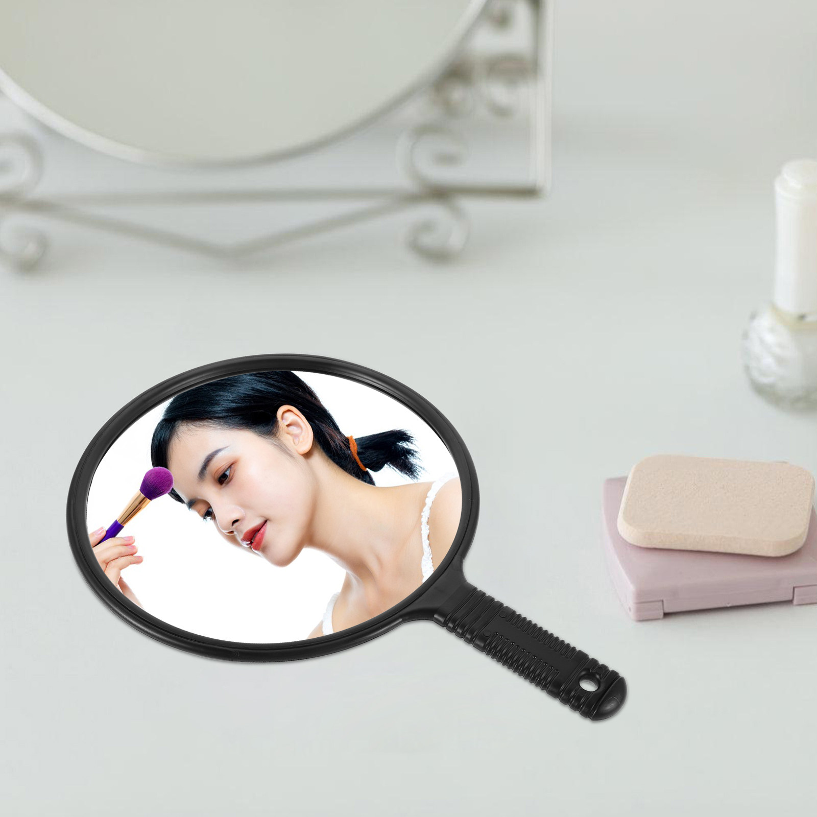 Espelho de Mão Redondo Grande  - Beauty Makeup Hd avaliação e preço