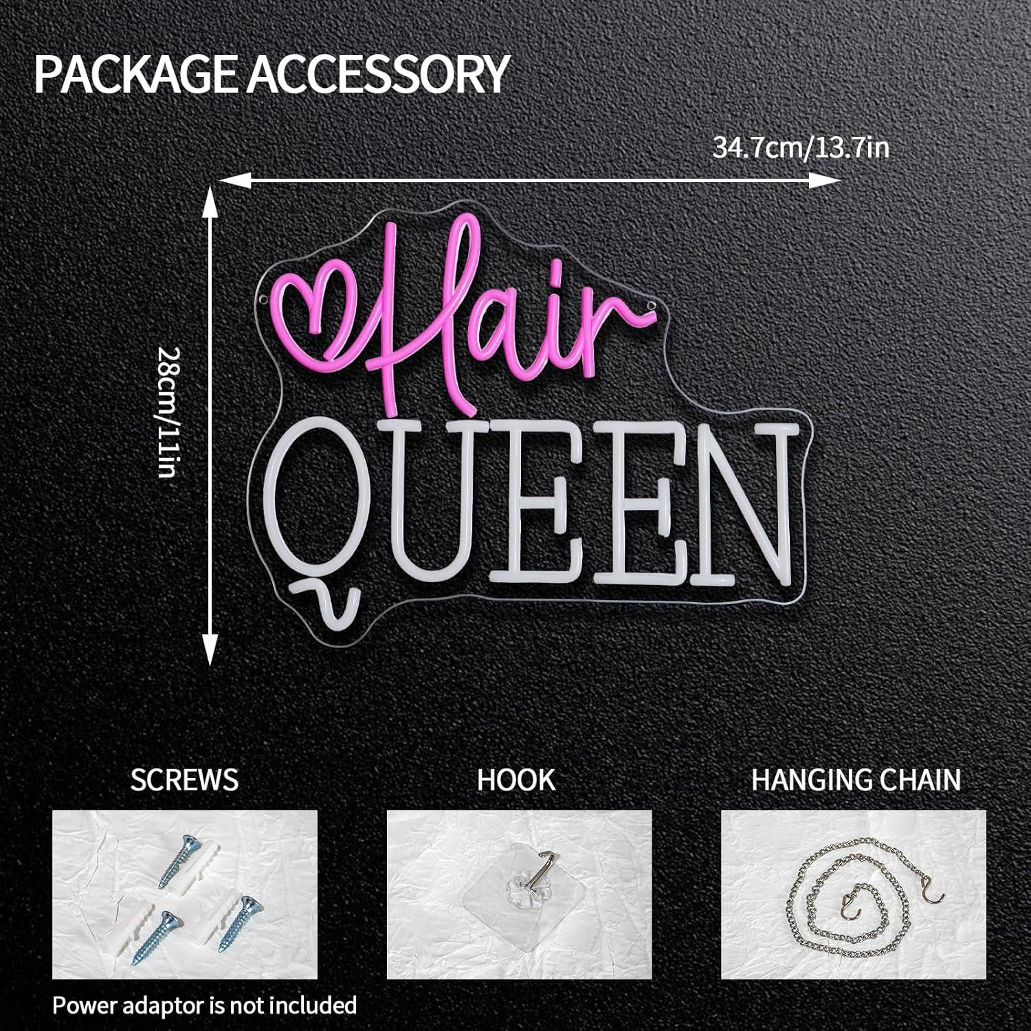Letreiro Neon 'Rainha do Cabel - Beauty Queen Makeup Studio avaliação e preço