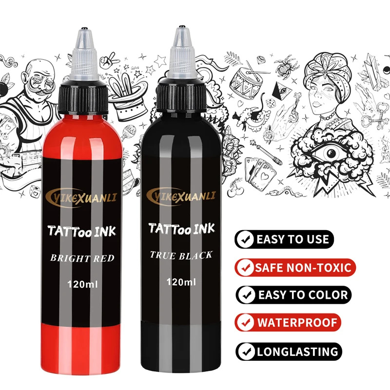 120ml pigmento de tinta de tat - Beauty Makeup Kit Box avaliação e preço